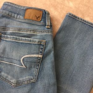 American Eagle super stretch artist crop jeans